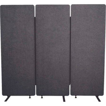 LUXOR Luxor RECLAIM Acoustic Room Dividers - 3 Pack - Slate Gray RCLM7266ZSG